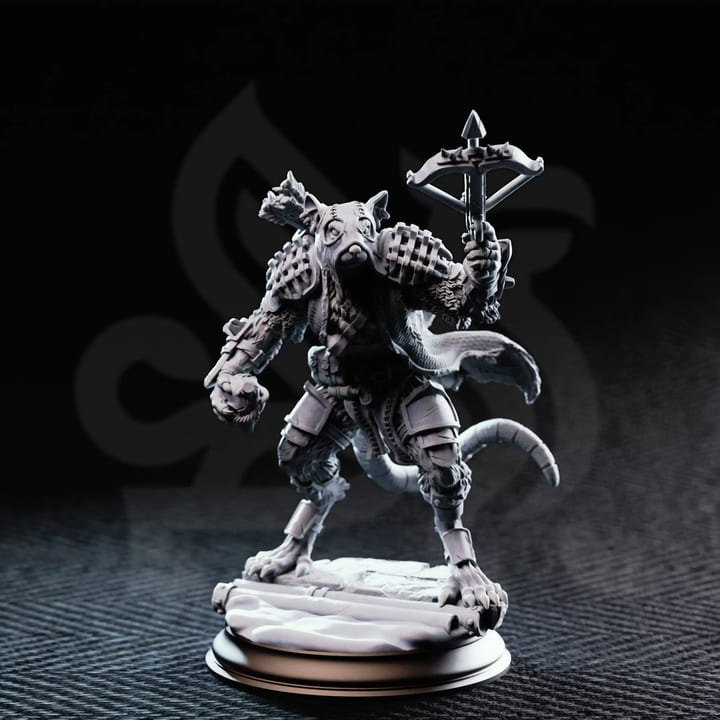 Ratfolk Vermin Grunts - Scabbers — unpainted resin statue — by DM Stash