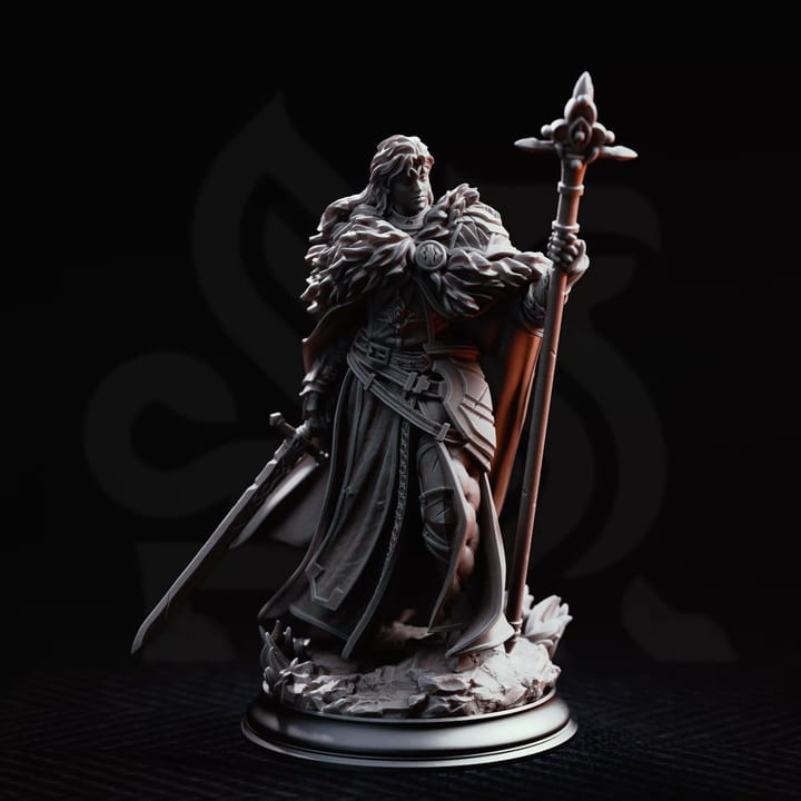 War Priestess - Silvia the Tearless — unpainted resin statue — by DM Stash
