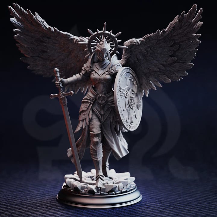 Soleria The Judge Wings — unpainted resin statue — by DM Stash