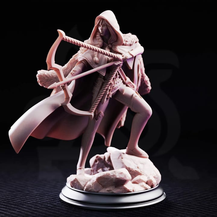 The Crimson Hood - Brigand of the Woods — unpainted resin statue — by DM Stash