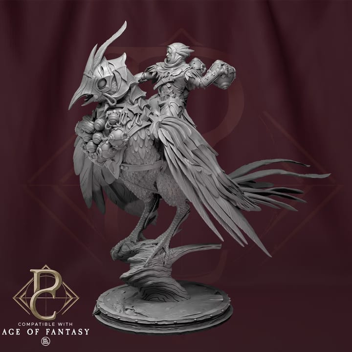 Aerithrian Wind Defender Bust — unpainted resin statue — by Parasite Collectibles