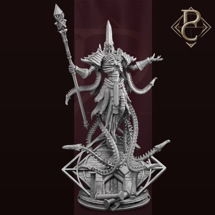 Amothep The Dark Pharaoh BUST — unpainted resin statue — by Parasite Collectibles