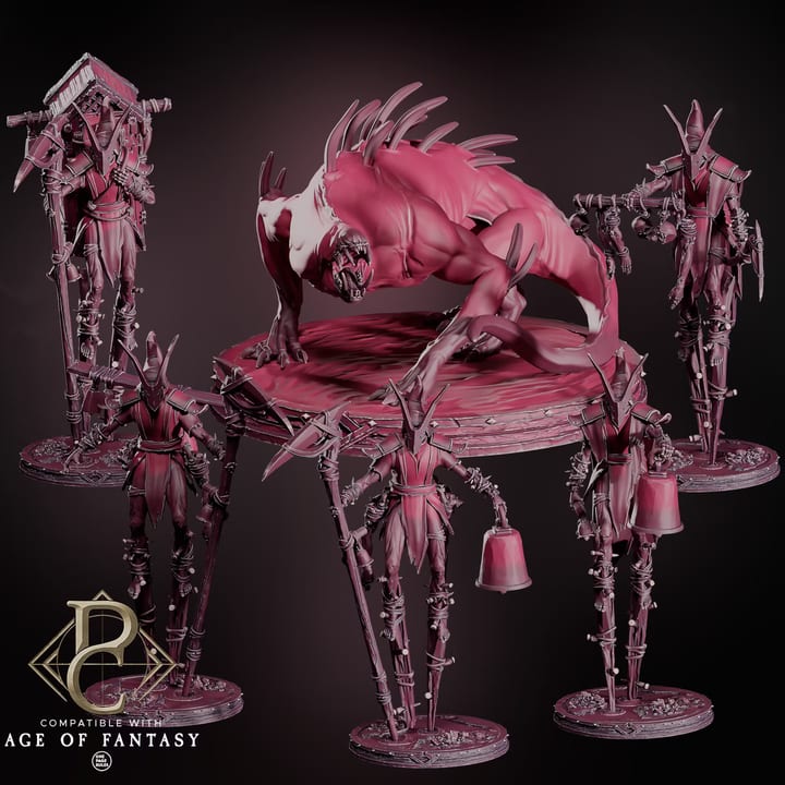 Vorl Flesh Toller — unpainted resin statue — by Parasite Collectibles