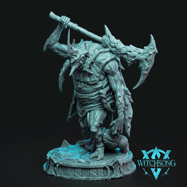 The Cryptid Executioner — painted resin statue — by Witchsong Miniatures