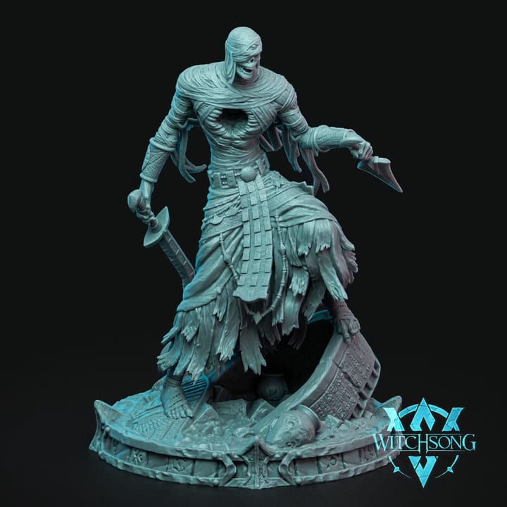 The Desiccated Tyrant — painted resin statue — by Witchsong Miniatures