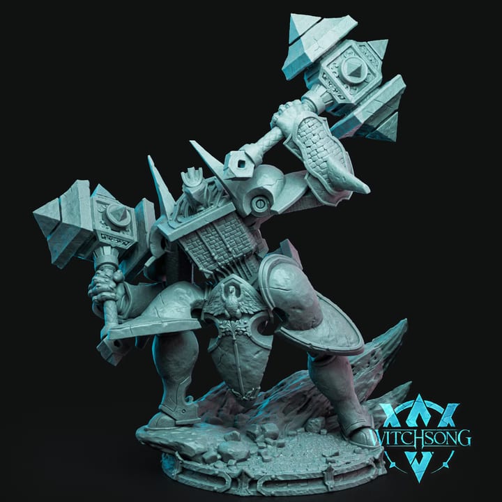 Bust - Gallant Castleguard — painted resin statue — by Witchsong Miniatures