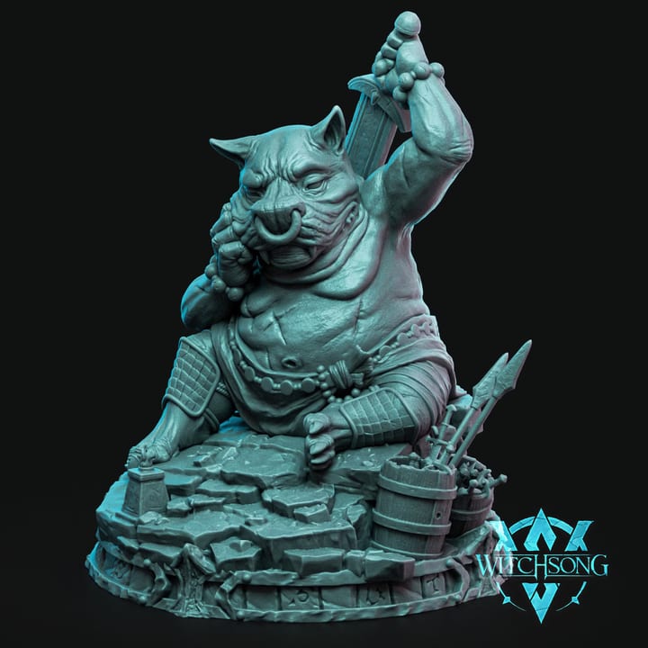 Bust - The Gate Watcher — painted resin statue — by Witchsong Miniatures