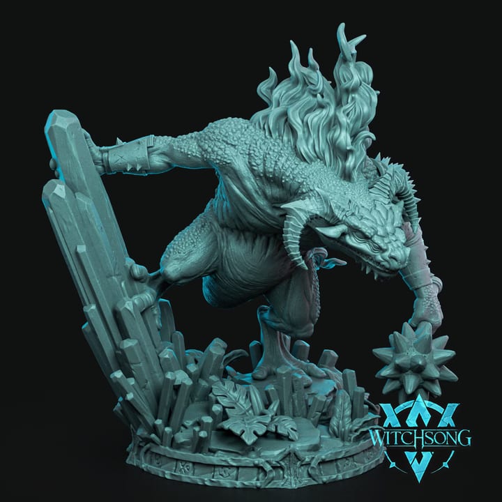 Infernis — painted resin statue — by Witchsong Miniatures