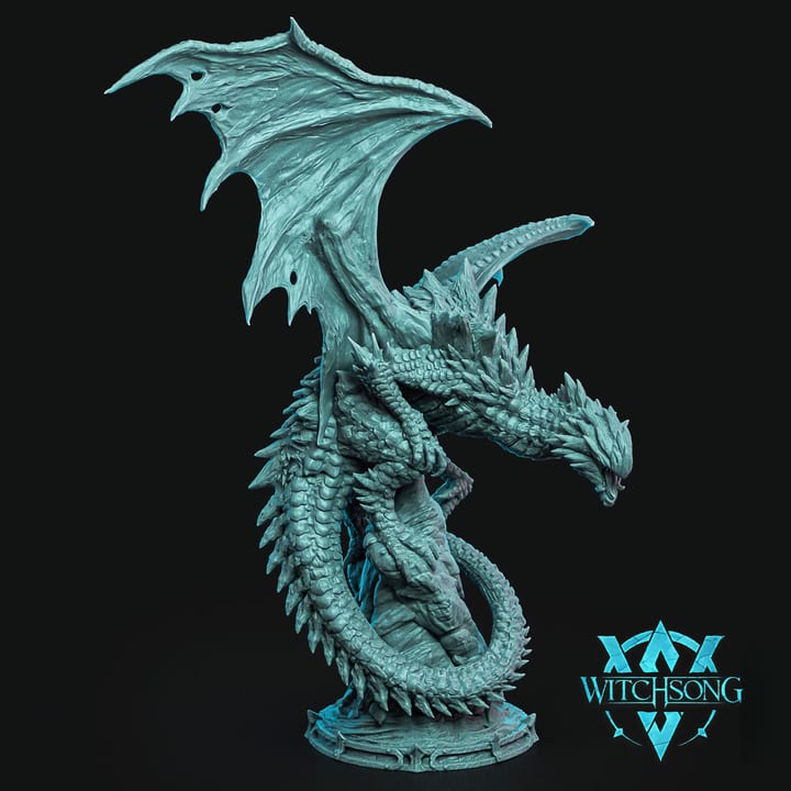 The Magma Tyrant — painted resin statue — by Witchsong Miniatures