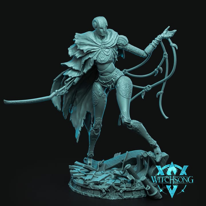 Marionette Doll — painted resin statue — by Witchsong Miniatures