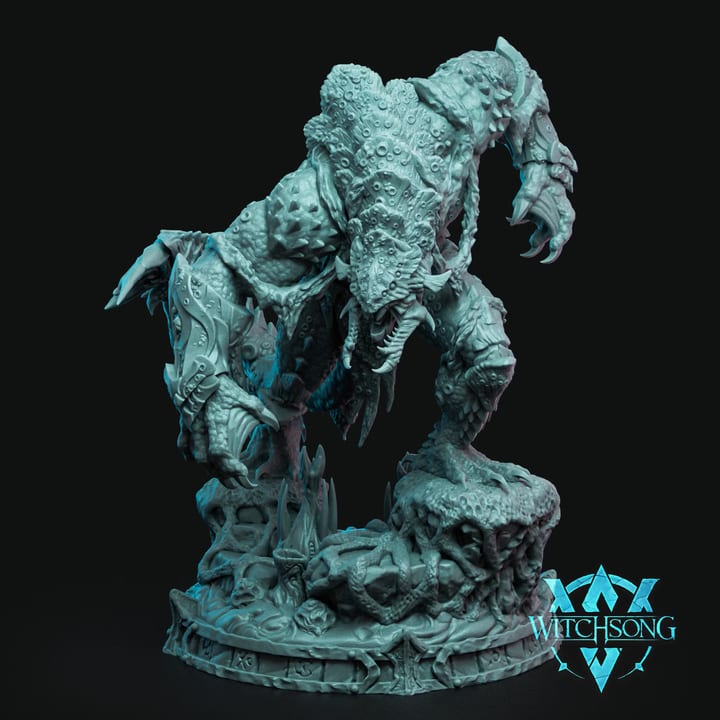 Bust - Seastrider Behemoth — painted resin statue — by Witchsong Miniatures
