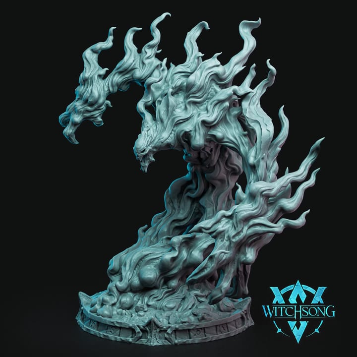 Wandering Pyromant — painted resin statue — by Witchsong Miniatures