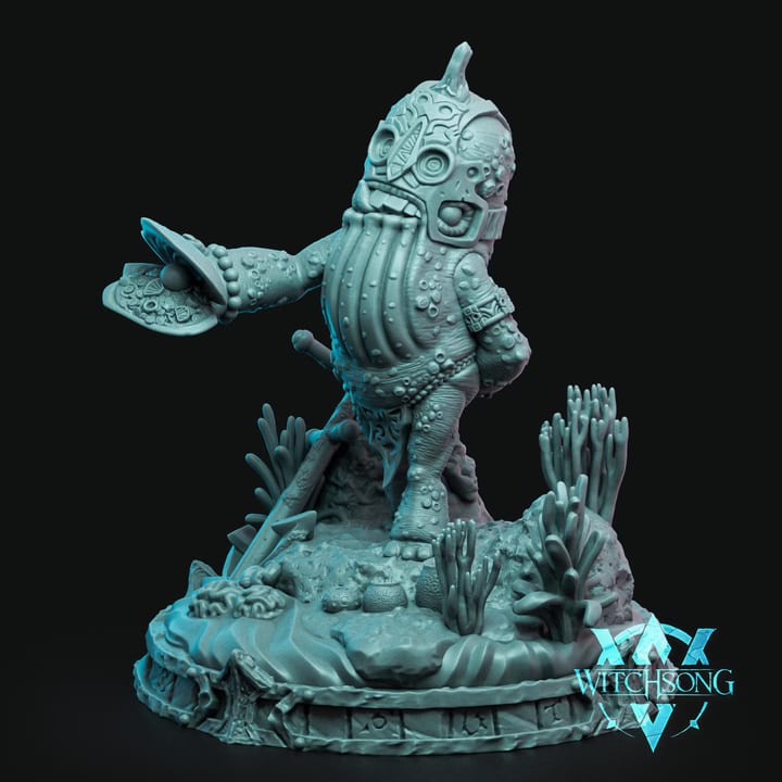 Whalebaby — painted resin statue — by Witchsong Miniatures