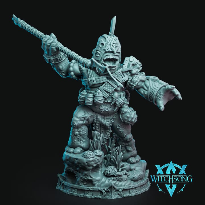 Whaleman — painted resin statue — by Witchsong Miniatures