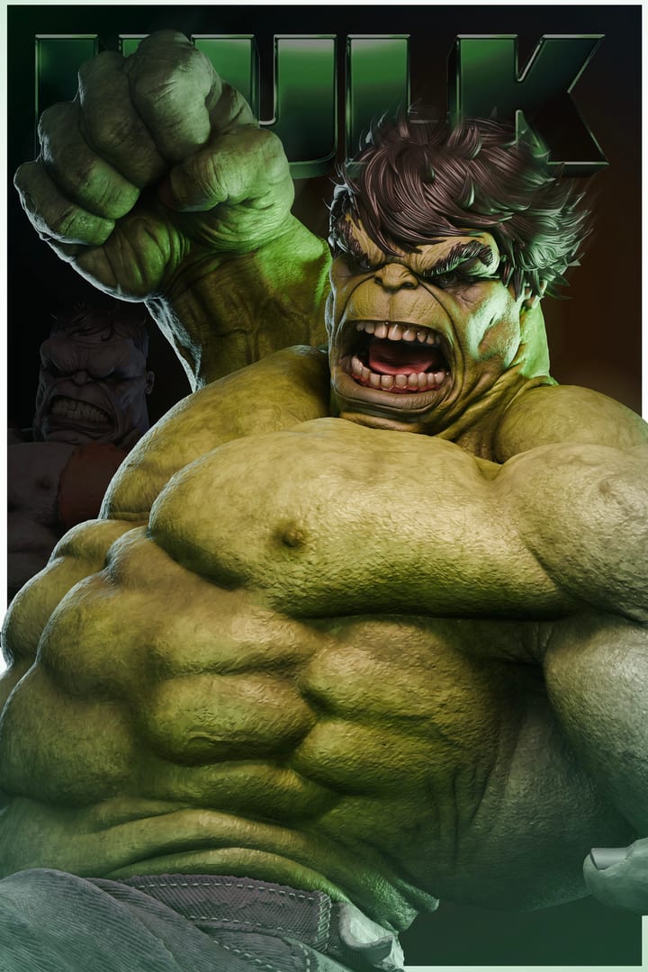 Hulk — painted resin statue — by ZEZ