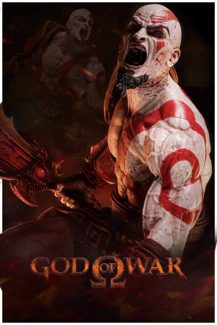 Kratos — painted resin statue — by ZEZ