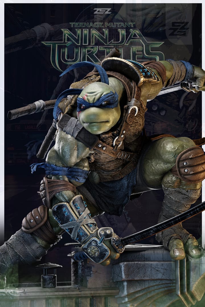 Tmnt Leonardo — painted resin statue — by ZEZ